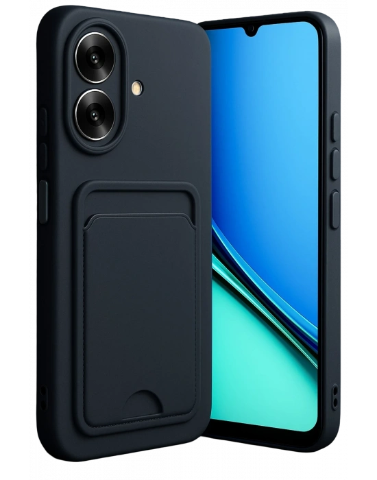 Newface Realme Note 60 Kelvin Kartvizitli Silikon - Siyah