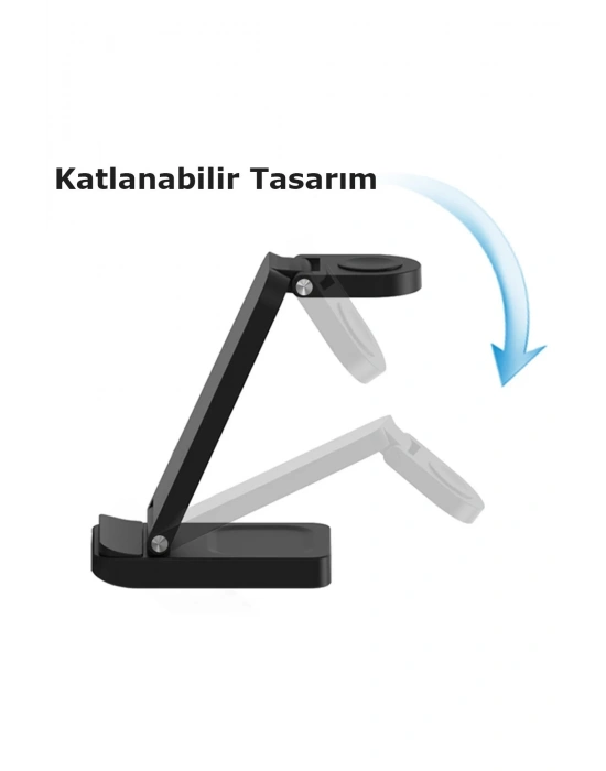 Newface S90 4in1 Kablosuz Şarj Masaüstü Set - Siyah