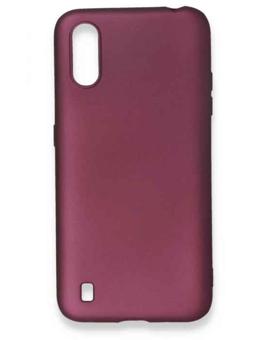Newface Samsung Galaxy A01 Kılıf First Silikon - Mürdüm