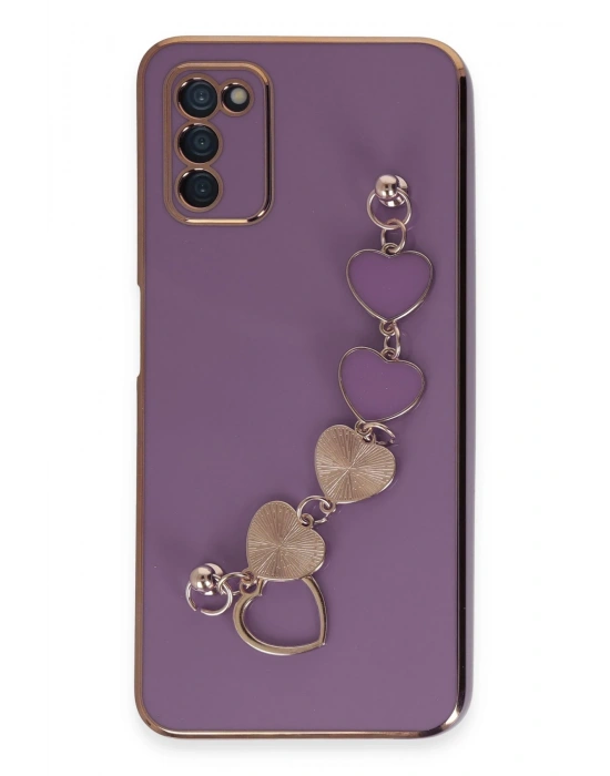 Newface Samsung Galaxy A03S Kılıf Esila Silikon - Mor