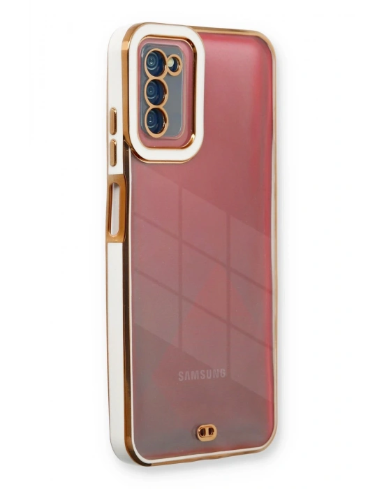 Newface Samsung Galaxy A03S Kılıf Liva Lens Silikon - Beyaz