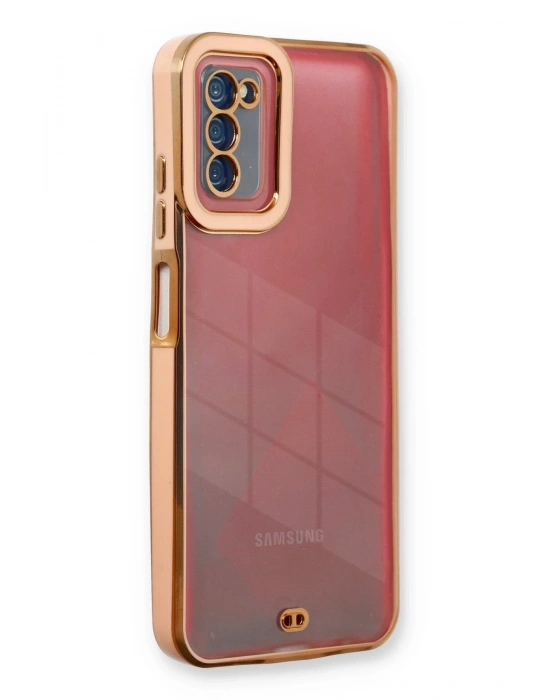 Newface Samsung Galaxy A03S Kılıf Liva Lens Silikon - Rose