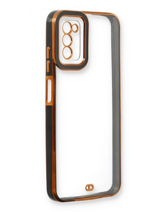 Newface Samsung Galaxy A03S Kılıf Liva Lens Silikon - Siyah