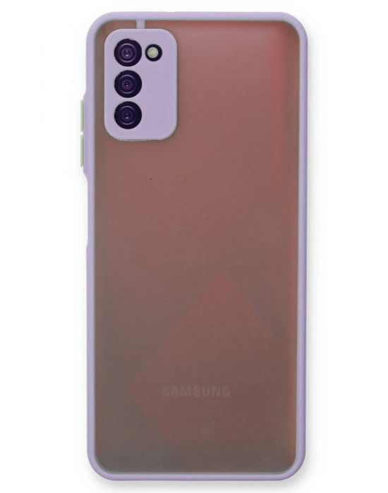 Newface Samsung Galaxy A03S Kılıf Montreal Silikon Kapak - Mor