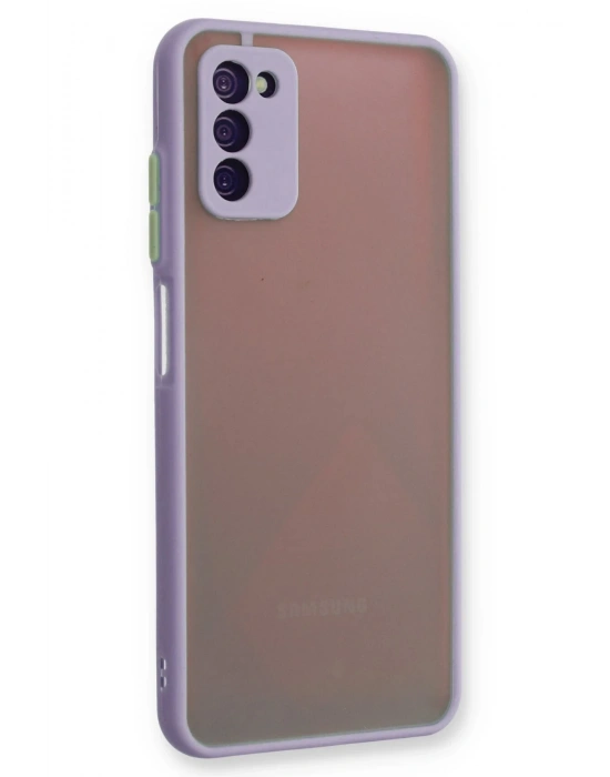 Newface Samsung Galaxy A03S Kılıf Montreal Silikon Kapak - Mor
