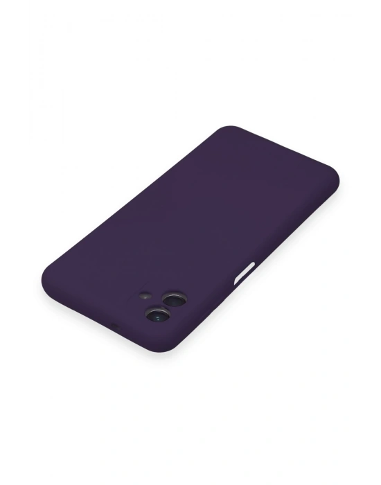 Newface Samsung Galaxy A04 Kılıf Nano içi Kadife Silikon - Mor