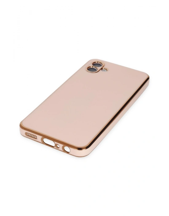 Newface Samsung Galaxy A04 Kılıf Volet Silikon - Pembe