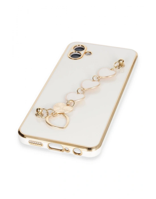 Newface Samsung Galaxy A04E Kılıf Esila Silikon - Beyaz