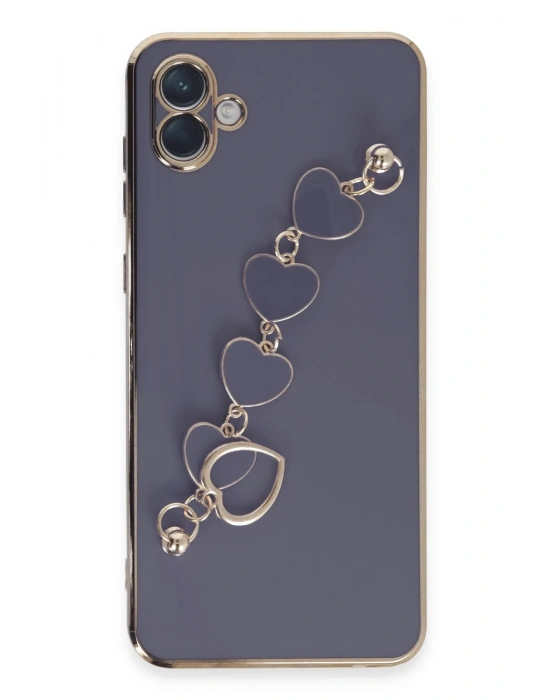 Newface Samsung Galaxy A04E Kılıf Esila Silikon - Gri