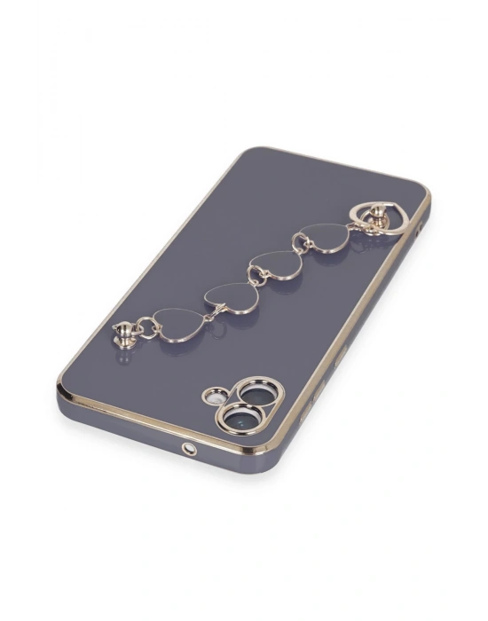 Newface Samsung Galaxy A04E Kılıf Esila Silikon - Gri