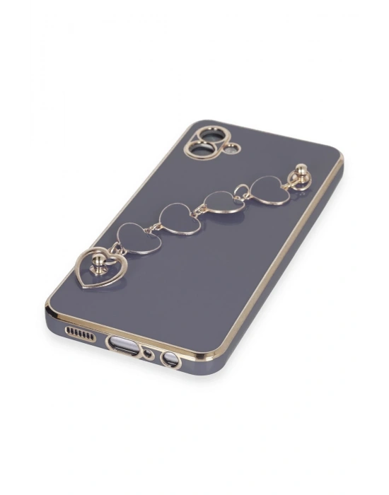 Newface Samsung Galaxy A04E Kılıf Esila Silikon - Gri