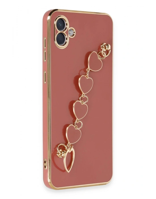 Newface Samsung Galaxy A04E Kılıf Esila Silikon - Kırmızı