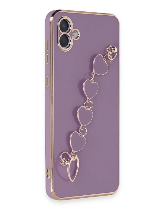 Newface Samsung Galaxy A04E Kılıf Esila Silikon - Mor