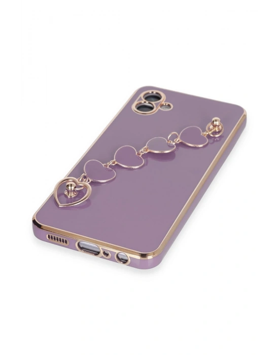 Newface Samsung Galaxy A04E Kılıf Esila Silikon - Mor