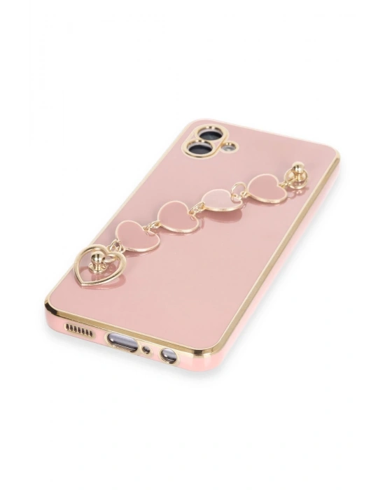 Newface Samsung Galaxy A04E Kılıf Esila Silikon - Pudra