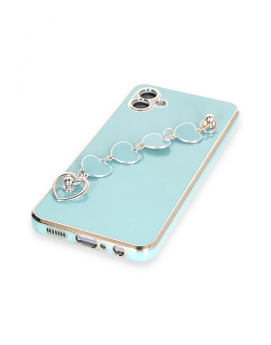 Newface Samsung Galaxy A04E Kılıf Esila Silikon - Su Yeşili