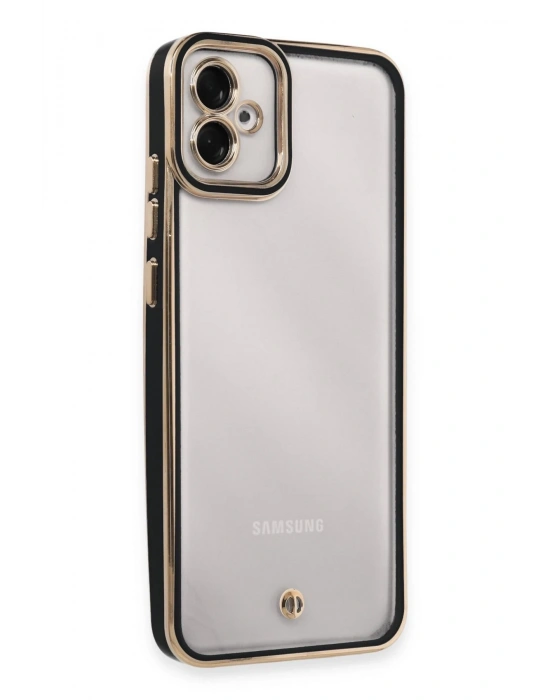 Newface Samsung Galaxy A04E Kılıf Liva Lens Silikon - Siyah