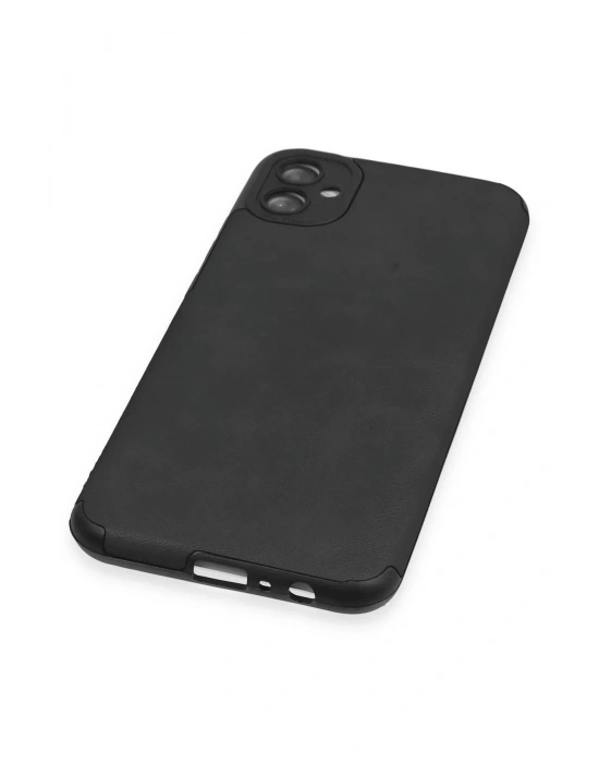 Newface Samsung Galaxy A04E Kılıf Loop Deri Silikon - Siyah