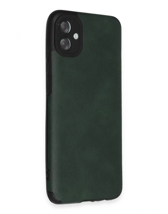 Newface Samsung Galaxy A04E Kılıf Loop Deri Silikon - Yeşil