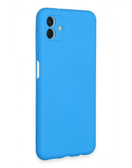 Newface Samsung Galaxy A04E Kılıf Nano içi Kadife Silikon - Mavi