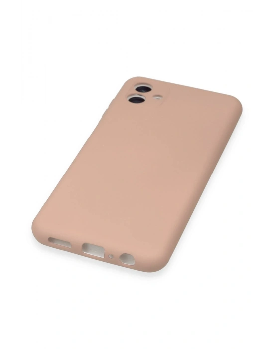 Newface Samsung Galaxy A04E Kılıf Nano içi Kadife Silikon - Pudra