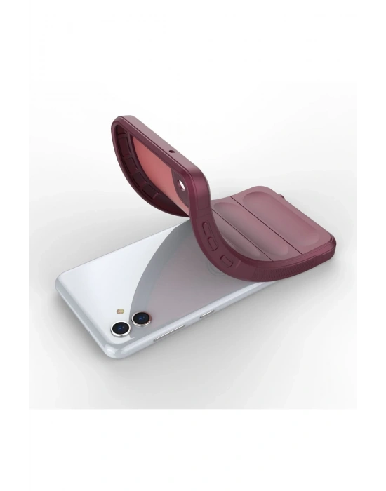 Newface Samsung Galaxy A04E Kılıf Optimum Silikon - Bordo