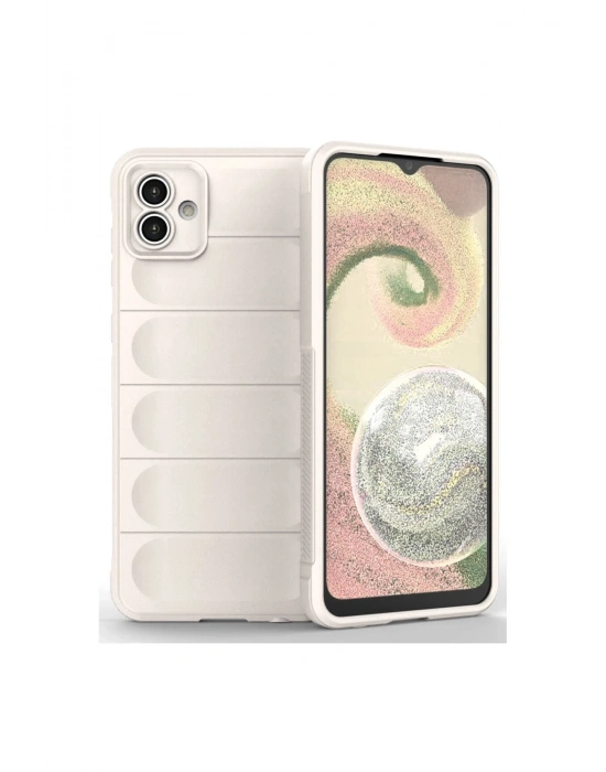 Newface Samsung Galaxy A04E Kılıf Optimum Silikon - Krem