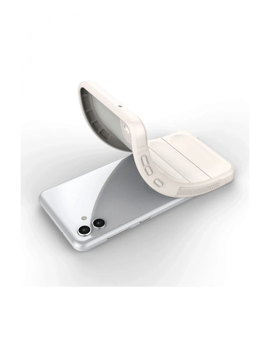 Newface Samsung Galaxy A04E Kılıf Optimum Silikon - Krem