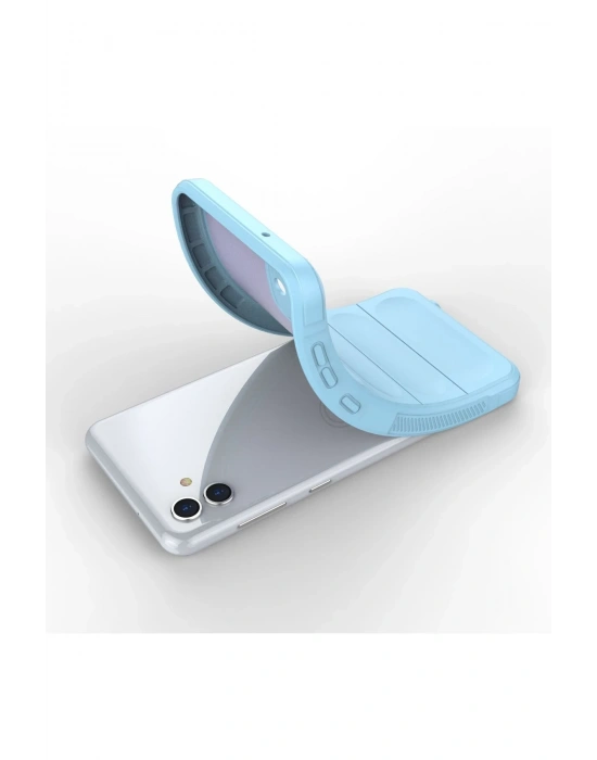 Newface Samsung Galaxy A04E Kılıf Optimum Silikon - Sky Blue