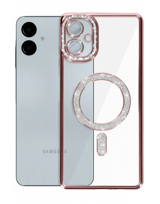 Newface Samsung Galaxy A06 Joke Simli Magneticsafe Kılıf - Pembe