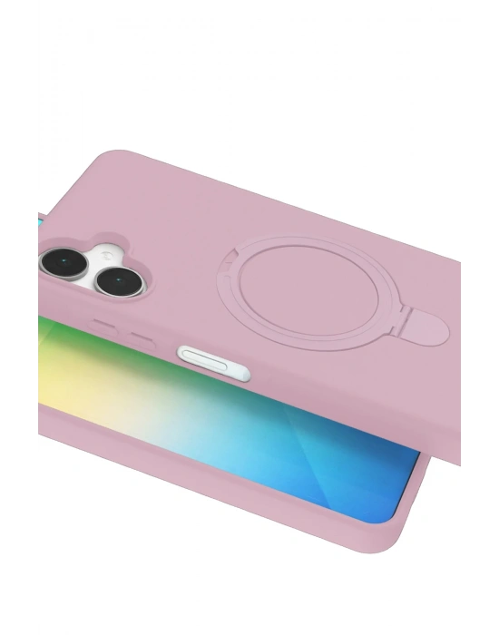 Newface Samsung Galaxy A06 Regal Magsafe Standlı Kapak - Açık Pembe