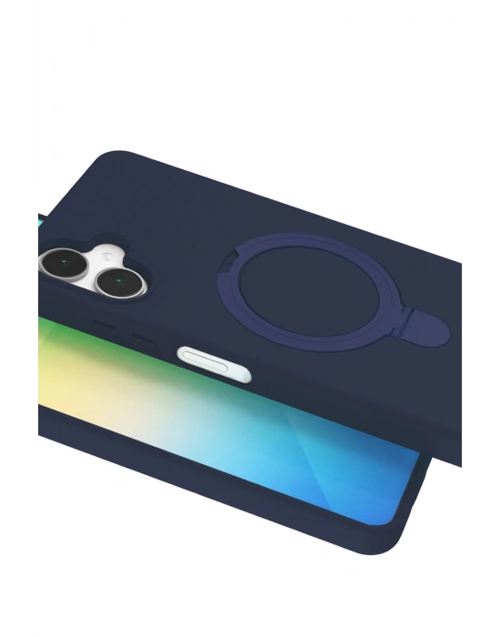 Newface Samsung Galaxy A06 Regal Magsafe Standlı Kapak - Lacivert