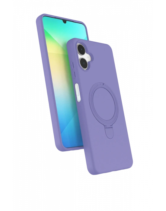 Newface Samsung Galaxy A06 Regal Magsafe Standlı Kapak - Lila