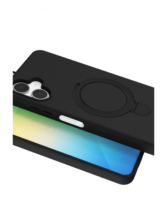 Newface Samsung Galaxy A06 Regal Magsafe Standlı Kapak - Siyah