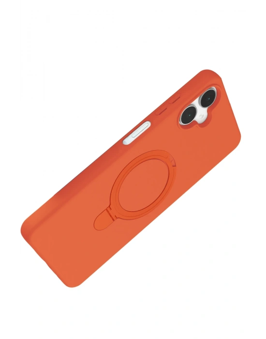 Newface Samsung Galaxy A06 Regal Magsafe Standlı Kapak - Turuncu