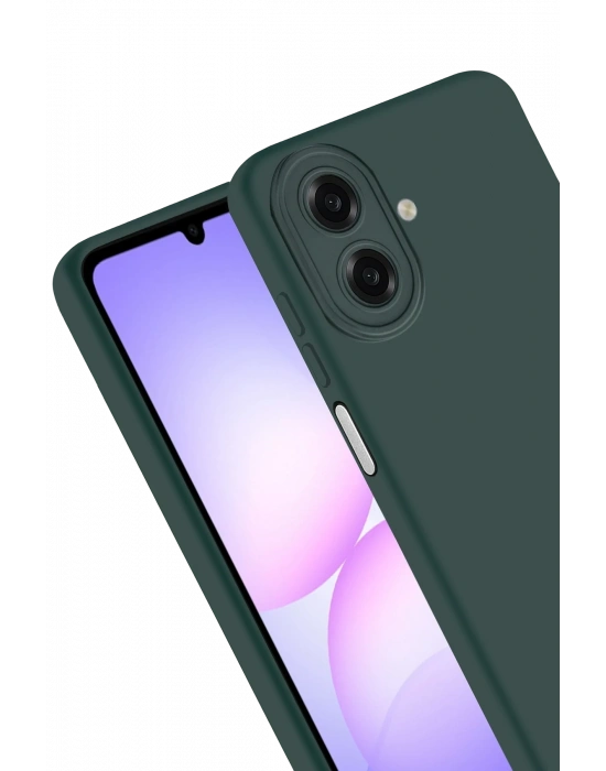 Newface Samsung Galaxy A07 4G First Silikon - Koyu Yeşil