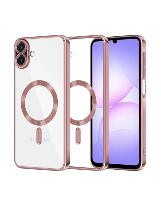 Newface Samsung Galaxy A07 4G Kross Magneticsafe Kapak - Rose