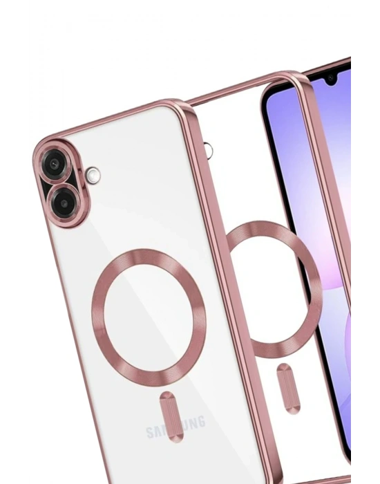 Newface Samsung Galaxy A07 4G Kross Magneticsafe Kapak - Rose