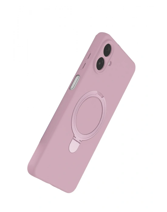 Newface Samsung Galaxy A07 4G Regal Magsafe Standlı Kapak - Açık Pembe