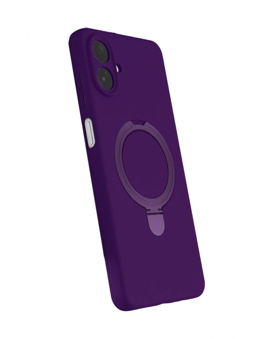 Newface Samsung Galaxy A07 4G Regal Magsafe Standlı Kapak - Derin Mor