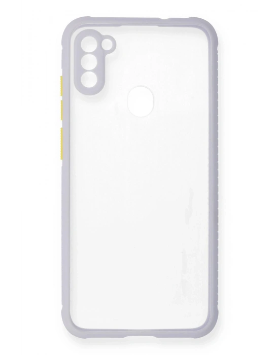 Newface Samsung Galaxy A11 Kılıf Miami Şeffaf Silikon - Lila