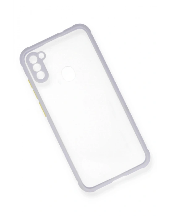 Newface Samsung Galaxy A11 Kılıf Miami Şeffaf Silikon - Lila