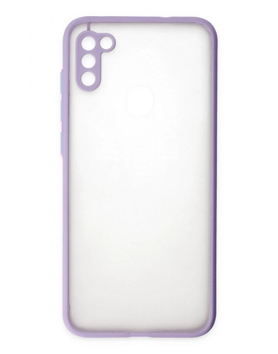 Newface Samsung Galaxy A11 Kılıf Montreal Silikon Kapak - Mor