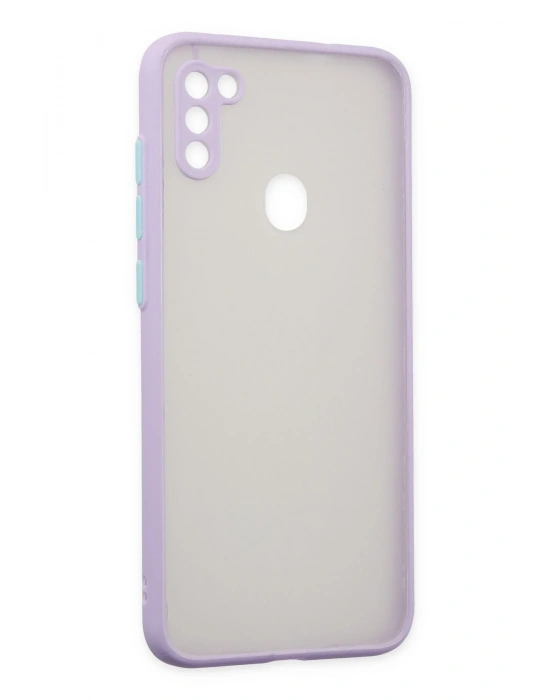 Newface Samsung Galaxy A11 Kılıf Montreal Silikon Kapak - Mor