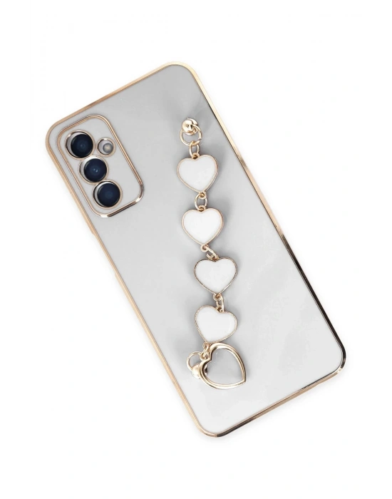 Newface Samsung Galaxy A14 4G Kılıf Esila Silikon - Beyaz