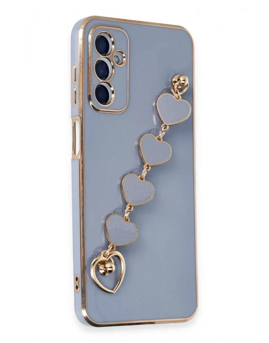 Newface Samsung Galaxy A14 4G Kılıf Esila Silikon - Gri