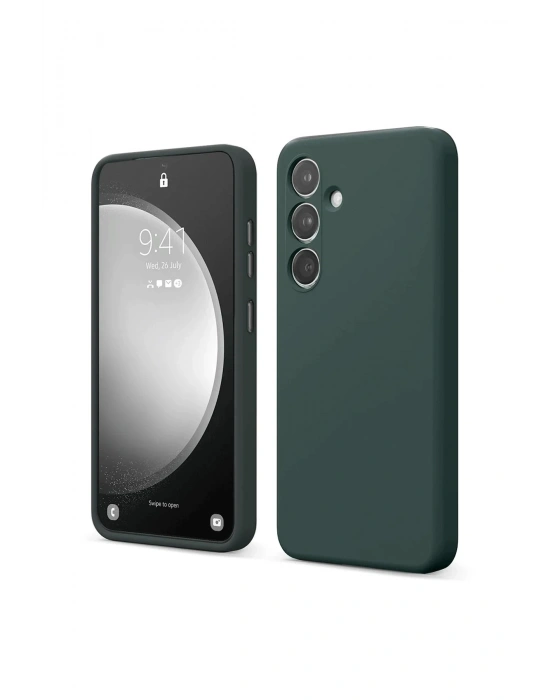 Newface Samsung Galaxy A14 4G Kılıf First Silikon - Koyu Yeşil