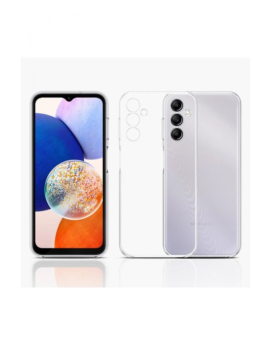 Newface Samsung Galaxy A14 4G Kılıf Lüx Şeffaf Silikon