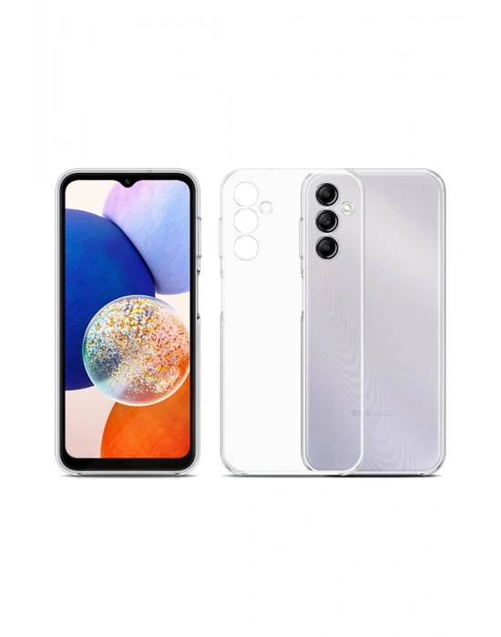 Newface Samsung Galaxy A14 4G Kılıf Lüx Şeffaf Silikon