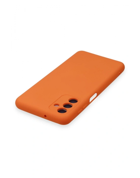 Newface Samsung Galaxy A14 4G Kılıf Nano içi Kadife Silikon - Turuncu